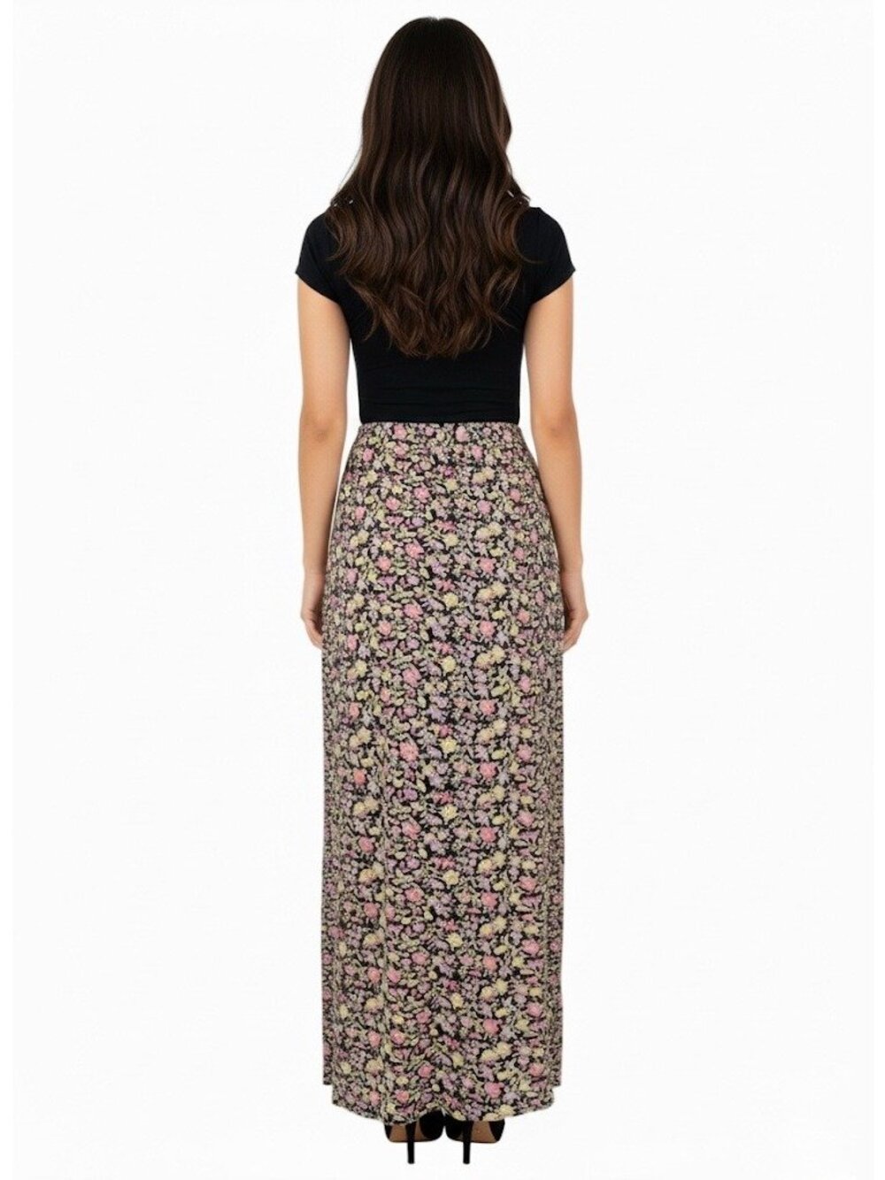 Brandy Melville Floral Double Slit Maxi Skirt S | Boho Cottagecore Y2K John Galt - Picture 15 of 16